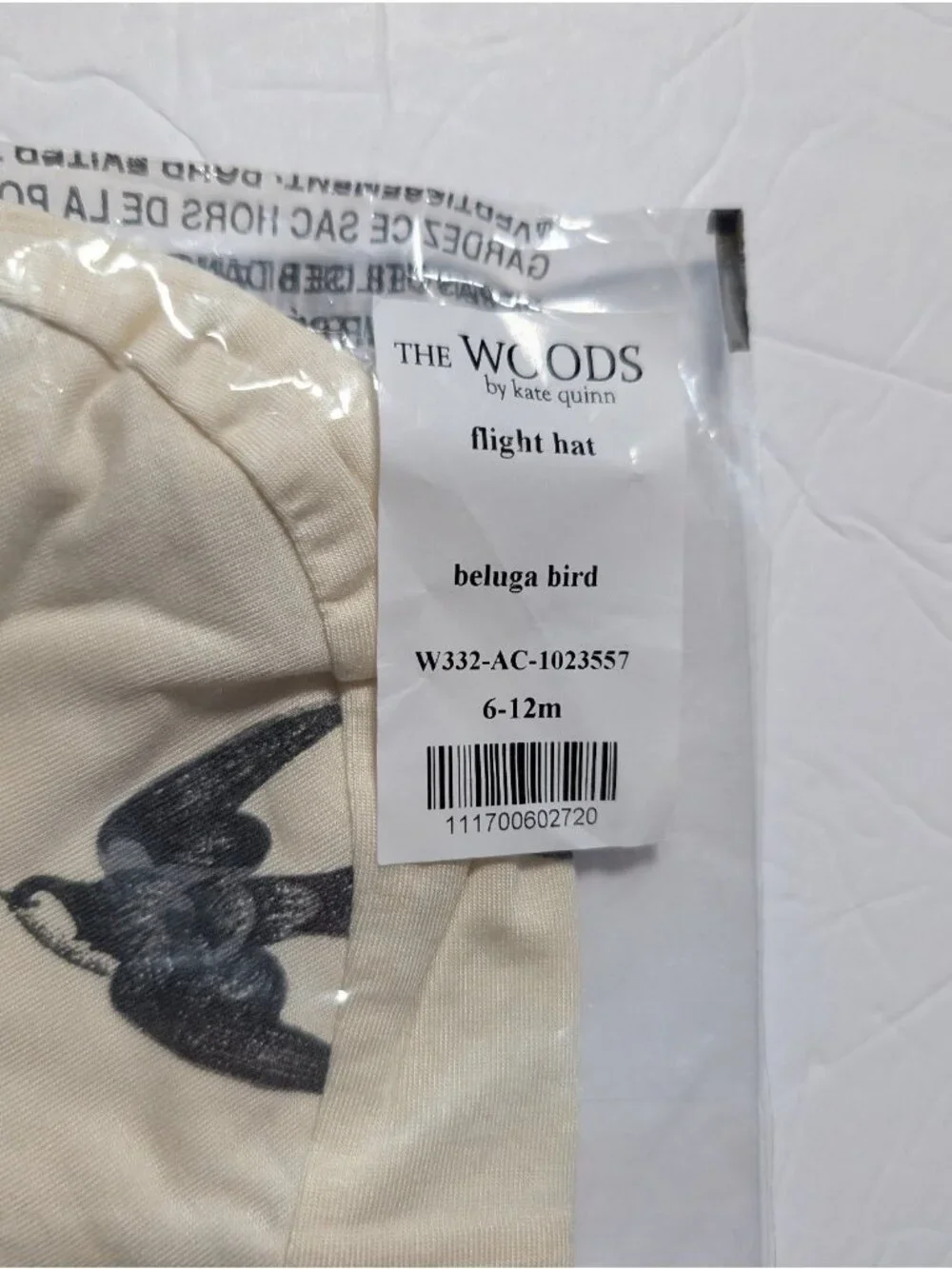 Kate Quinn Modal The Woods Beluga Birds Bodysuit & Flight Hat Bundle 6-12 Months